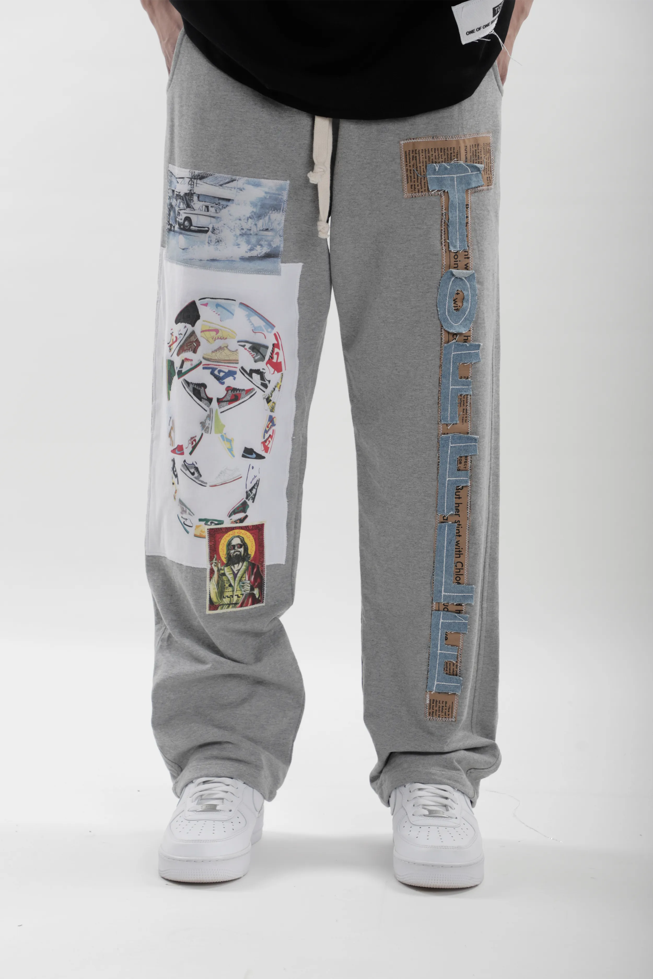 Grey Patchwork Jogger