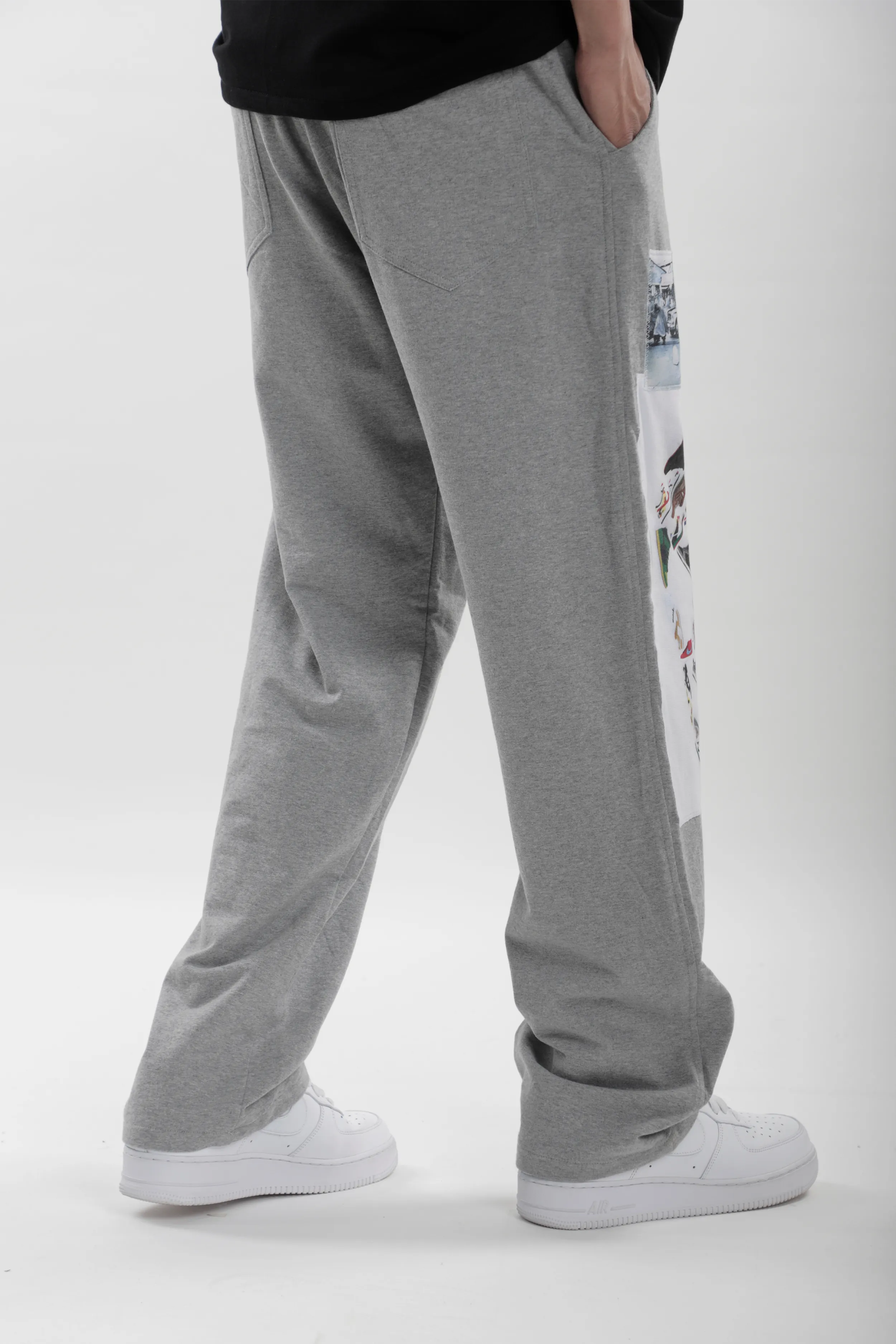 Grey Patchwork Jogger