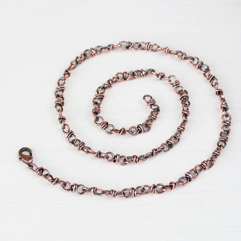 Handcrafted Copper Necklace - Bigger Link Chain