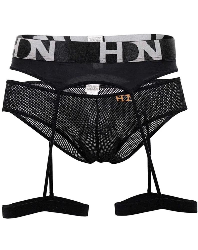 Hidden 953 Garterbelt Briefs Black