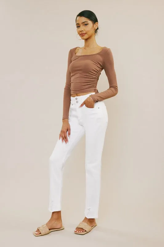 High Rise Slim Straight