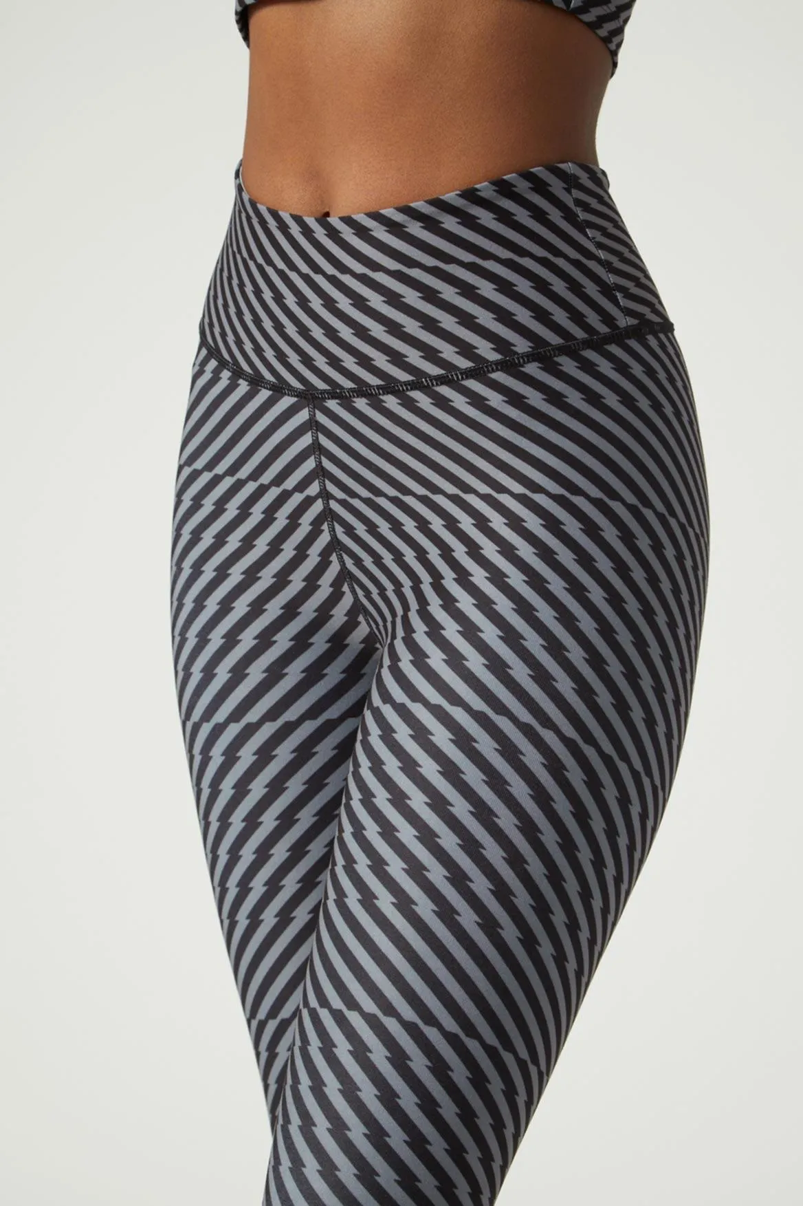 High Waist Reversible Legging Zig Zag