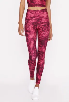 High-Waist Reversible Leggings Carmine Ray Tie Dye