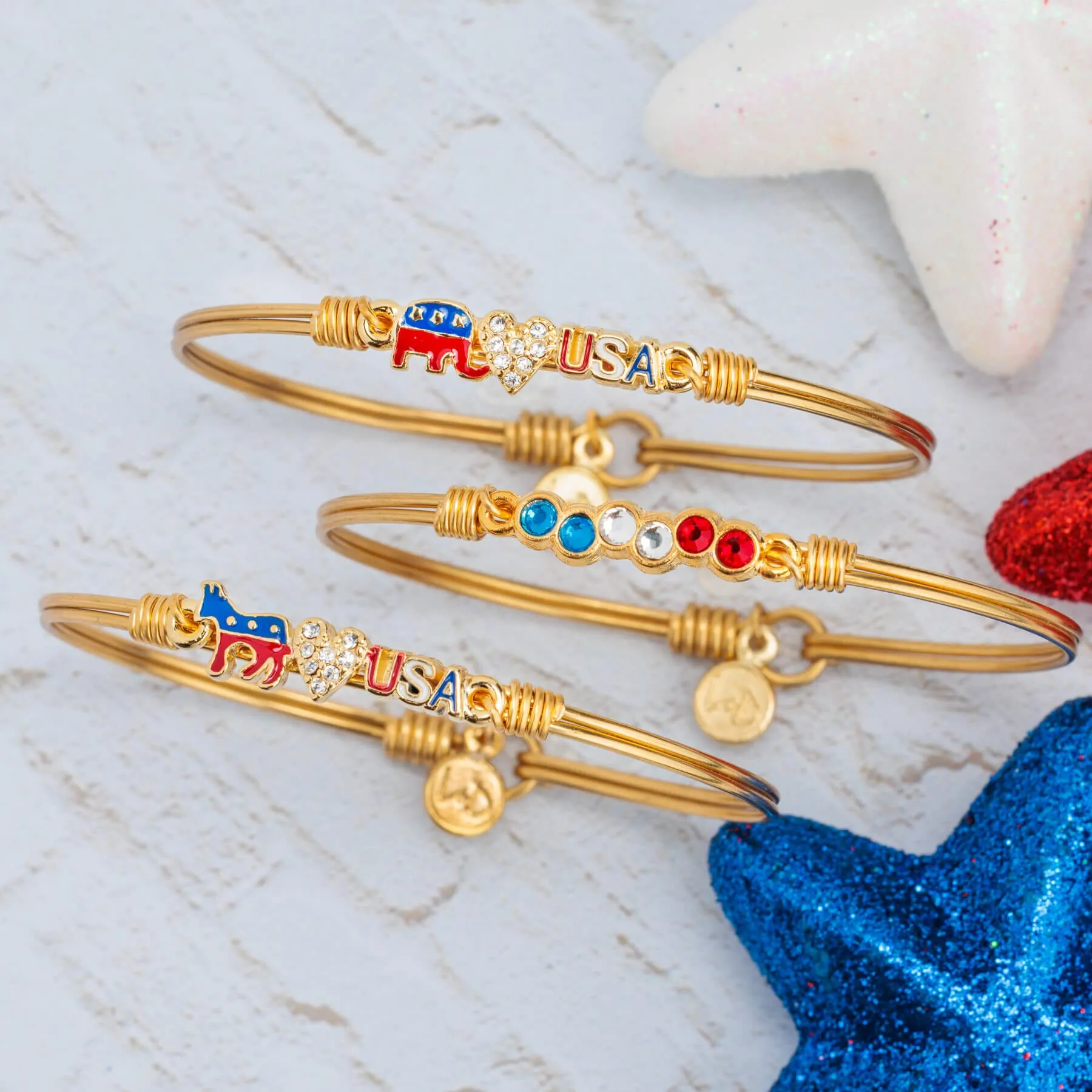 I Love the USA (R) Bangle Bracelet