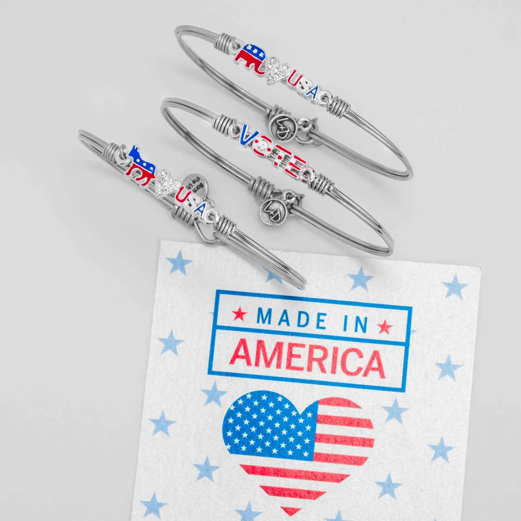 I Love the USA (R) Bangle Bracelet