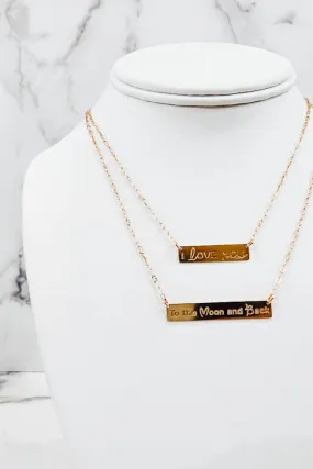 I Love You To The Moon   Back Necklaces