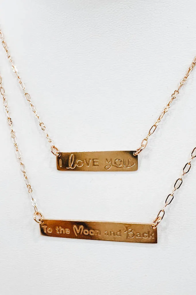 I Love You To The Moon   Back Necklaces