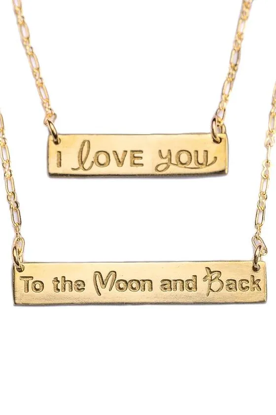 I Love You To The Moon   Back Necklaces