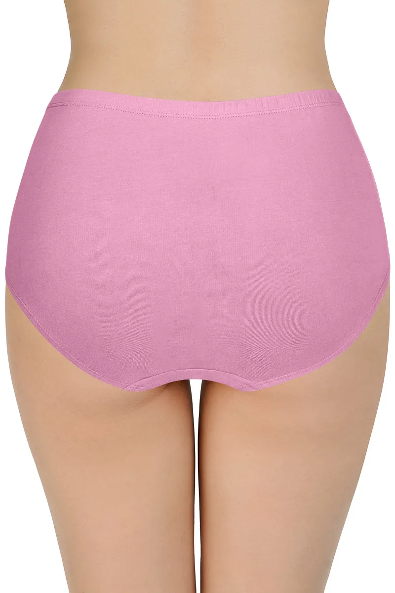 Insert Elastic Waistband Full Brief Solid Assorted Panty (Pack of 3 Colors & Prints May Vary)