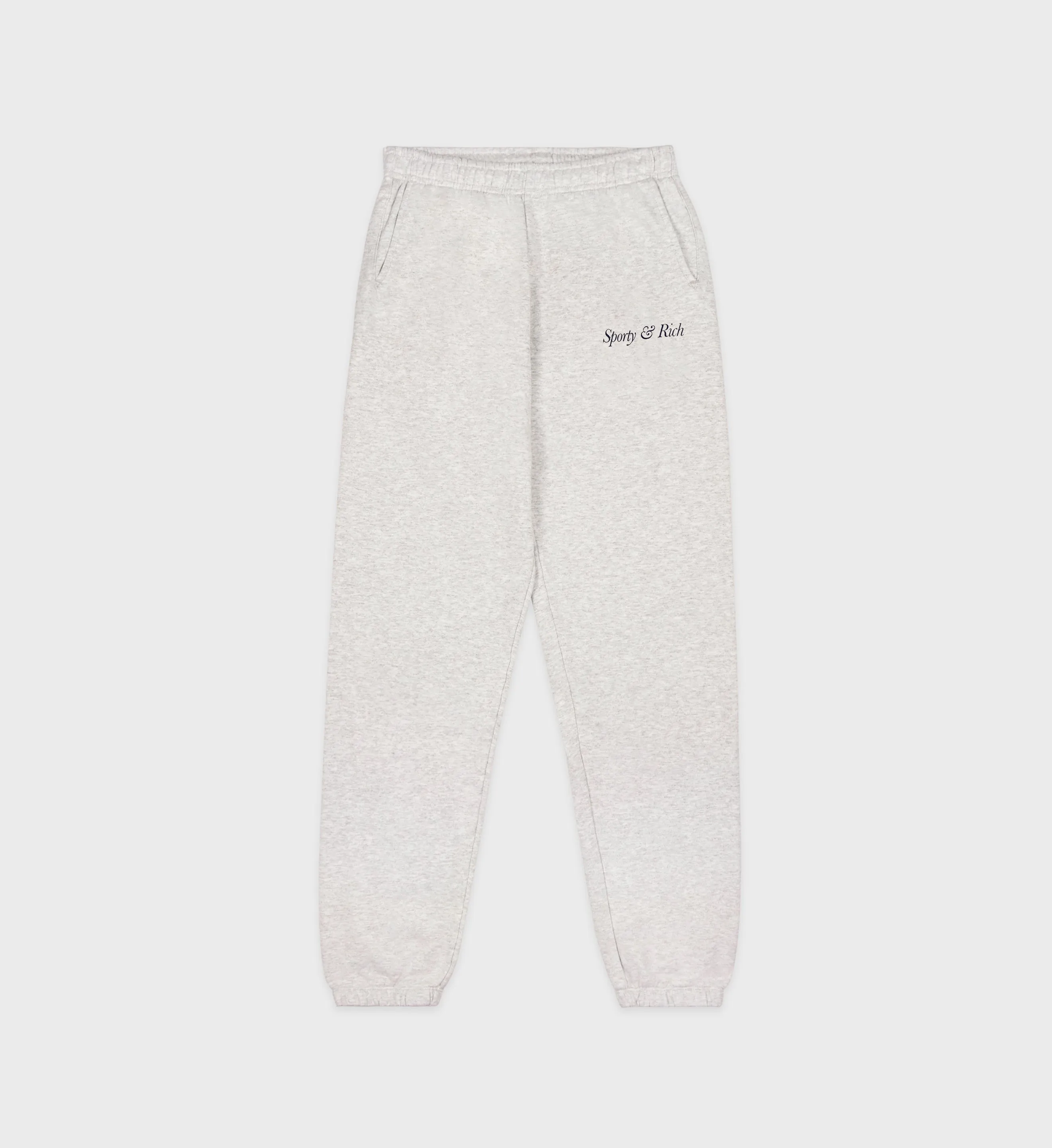 Italic Logo Sweatpant - Heather Gray/Navy