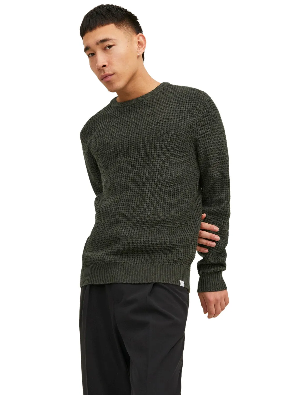 Jack & Jones Mens 'JJEWILLIAM' Crew Neck Knit Jumper