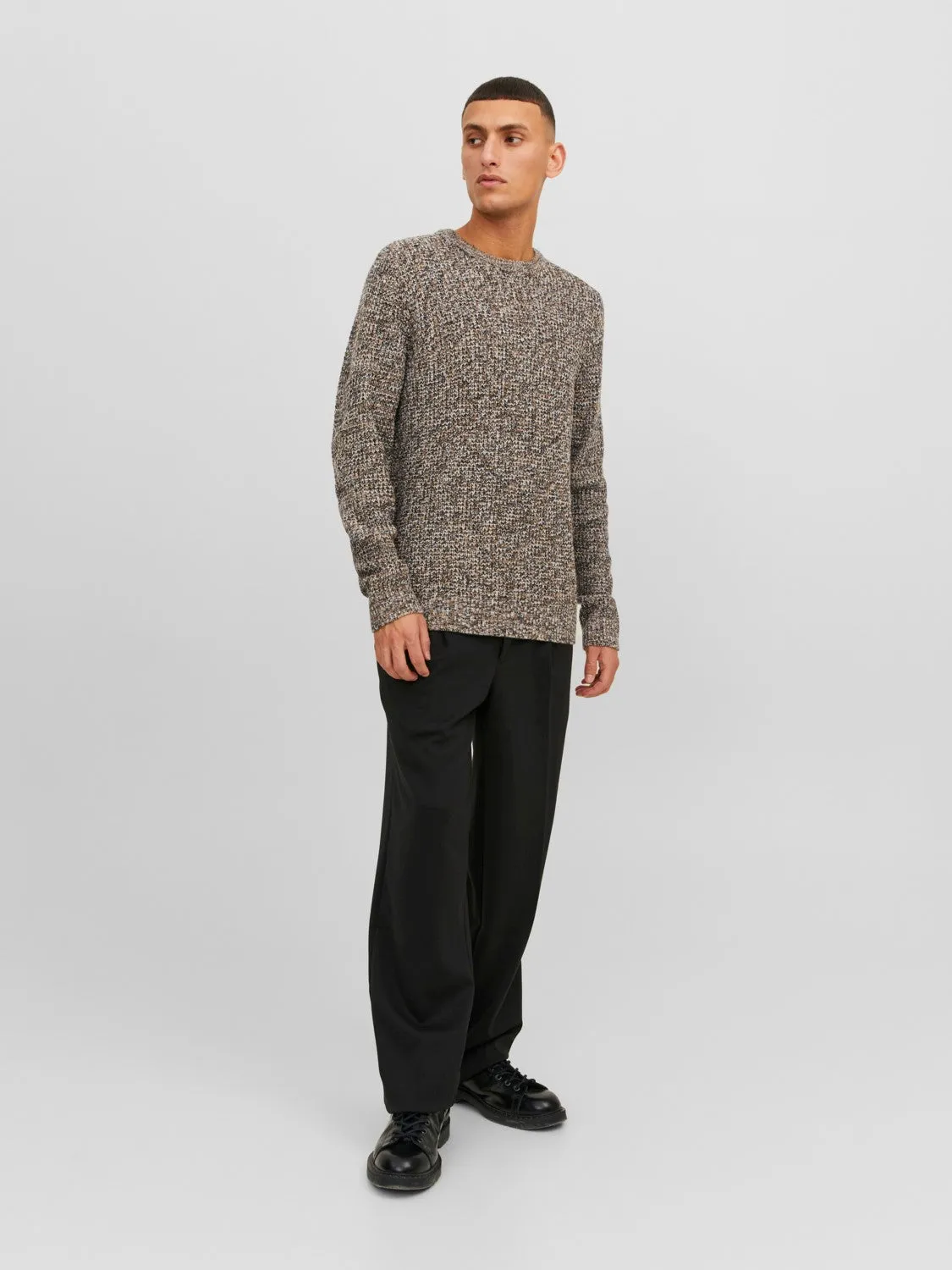 Jack & Jones Mens 'JJEWILLIAM' Crew Neck Knit Jumper