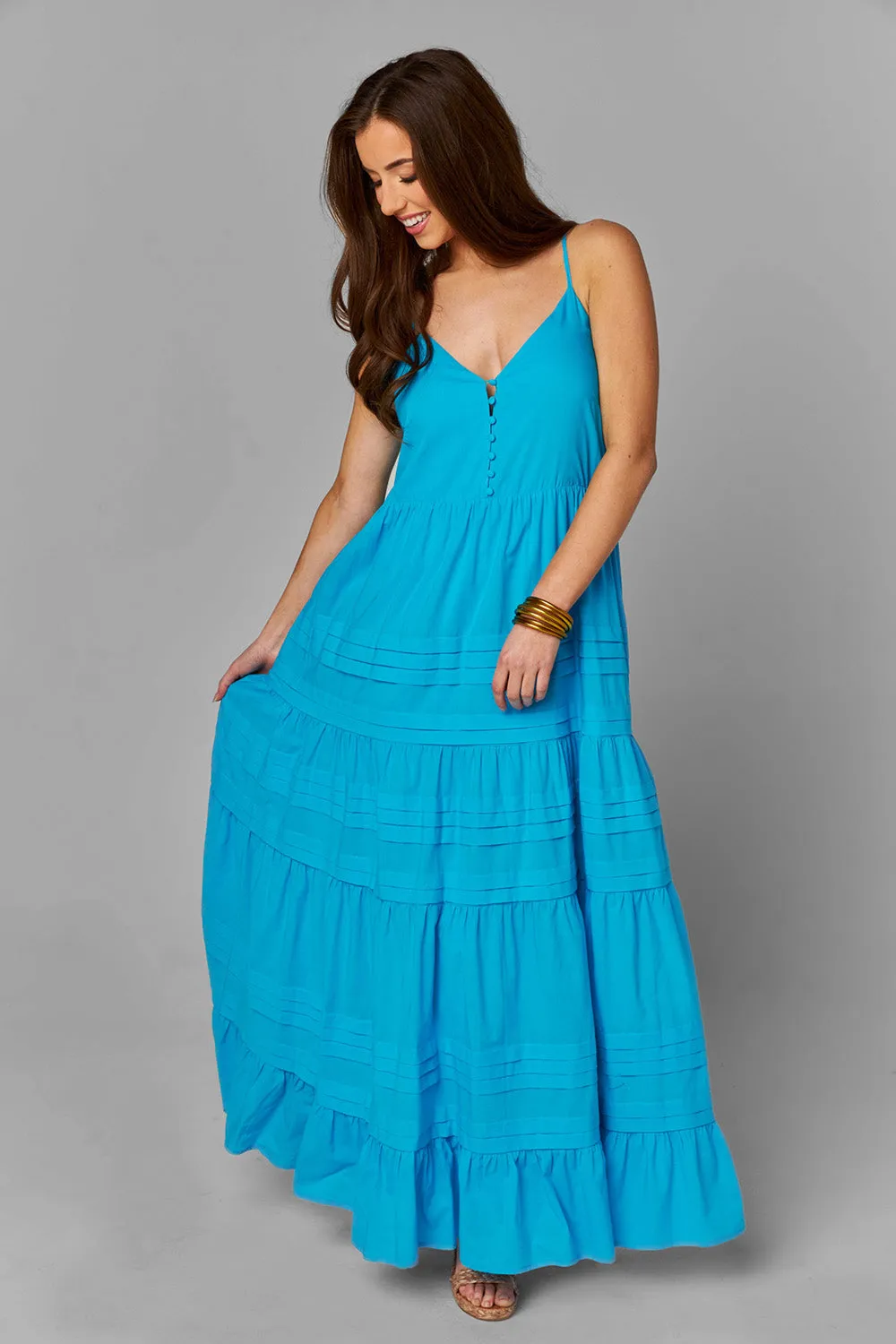 Jaxon Tiered Maxi Dress - Ocean