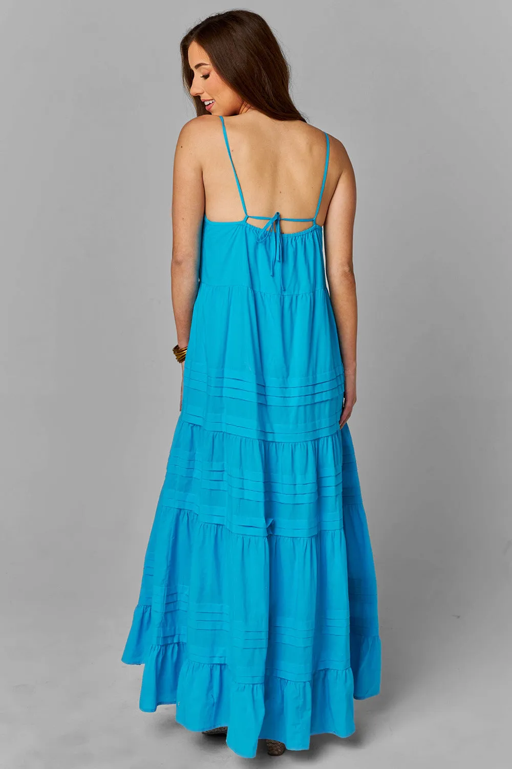 Jaxon Tiered Maxi Dress - Ocean