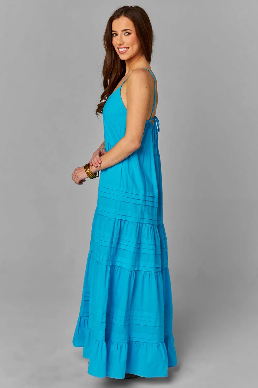 Jaxon Tiered Maxi Dress - Ocean