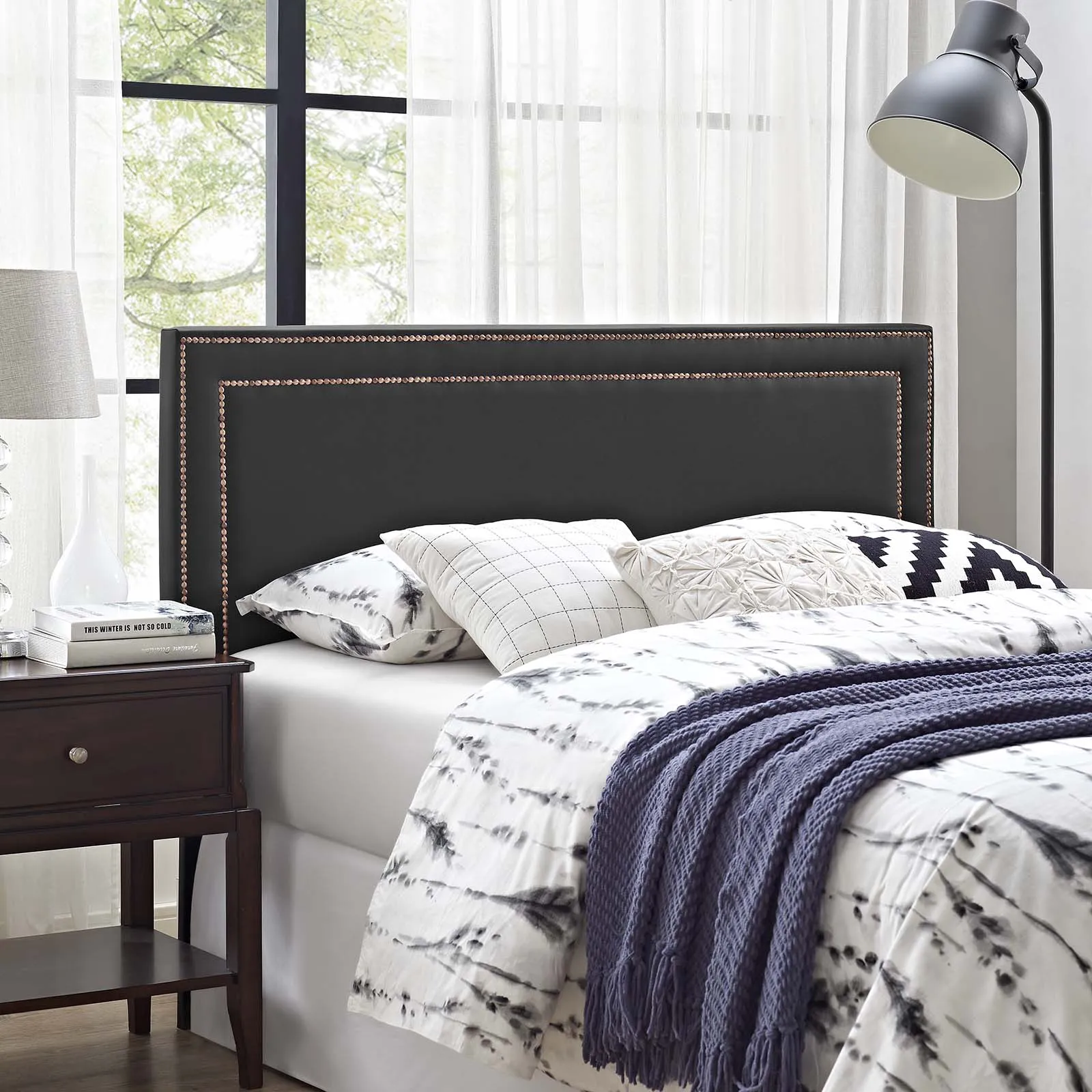 Jessamine Upholstered Vinyl Headboard