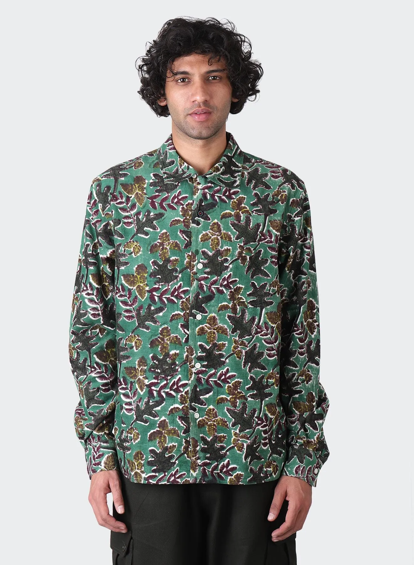 KARDO DESIGN Chintan Block Printed Cord Long Sleeve Shirt