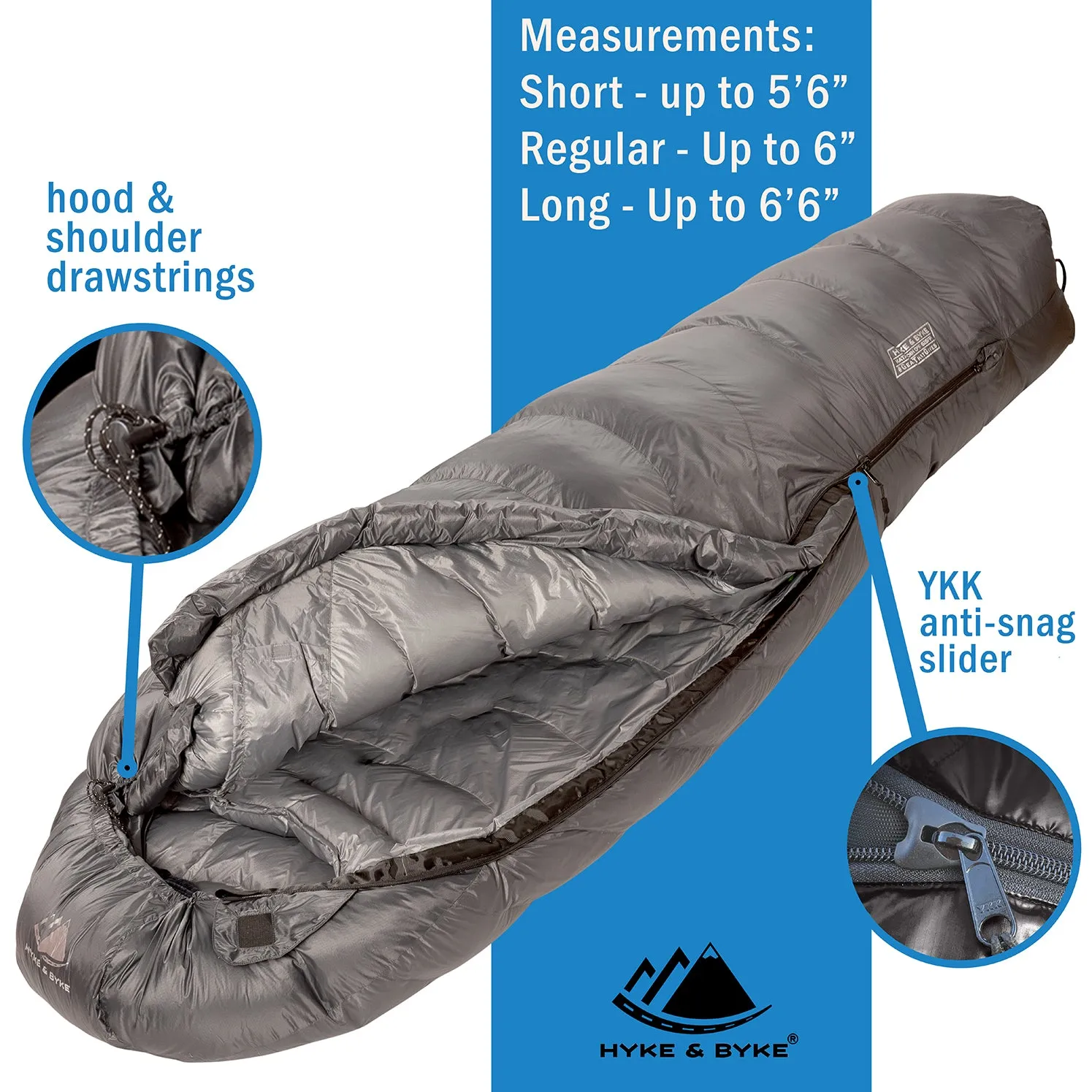 Katahdin 0°F 625 Fill Power Hydrophobic Sleeping Bag with Advanced Synthetic