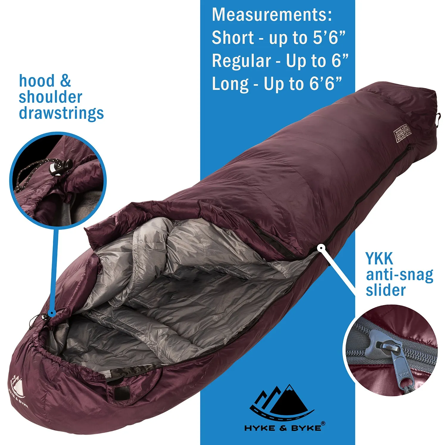 Katahdin 0°F 625 Fill Power Hydrophobic Sleeping Bag with Advanced Synthetic