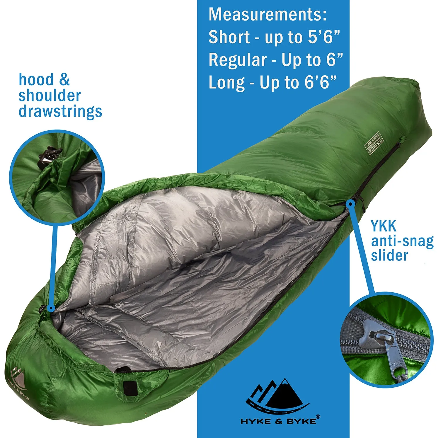 Katahdin 0°F 625 Fill Power Hydrophobic Sleeping Bag with Advanced Synthetic