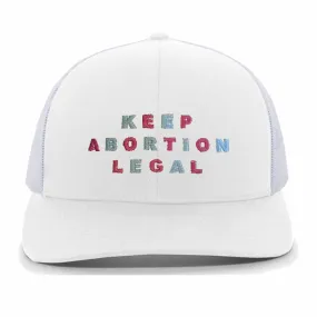 Keep Abortion Legal Trucker Mesh Snapback Hat supporting Brigid Alliance