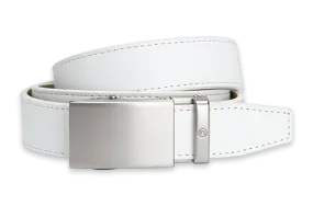 Kid's White, 1 1/8 Strap, Golf Belt