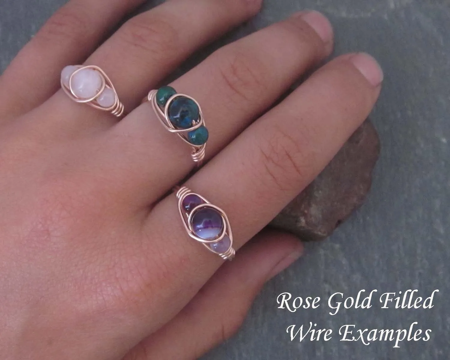 Labradorite Wire Wrapped Ring 1pc (Custom Sizes)