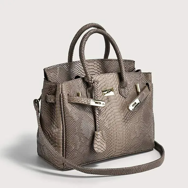 Large Capacity Snakeskin Pattern Tote Bag 20128852C