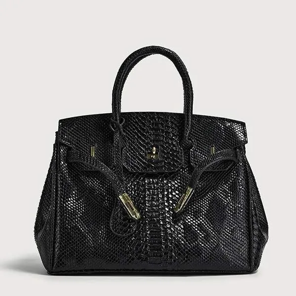 Large Capacity Snakeskin Pattern Tote Bag 20128852C