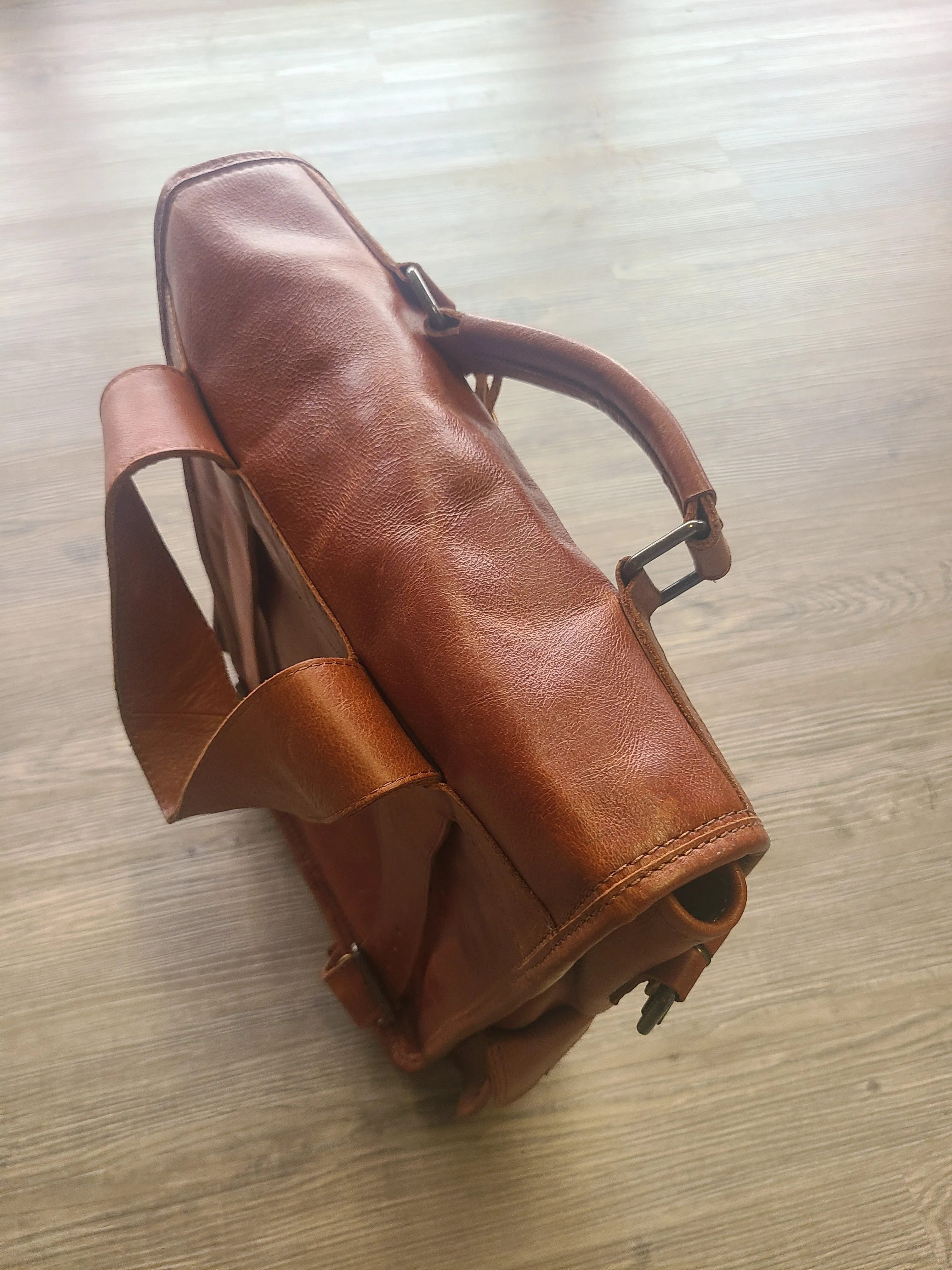 Leather Cowhide Travel Rucksack