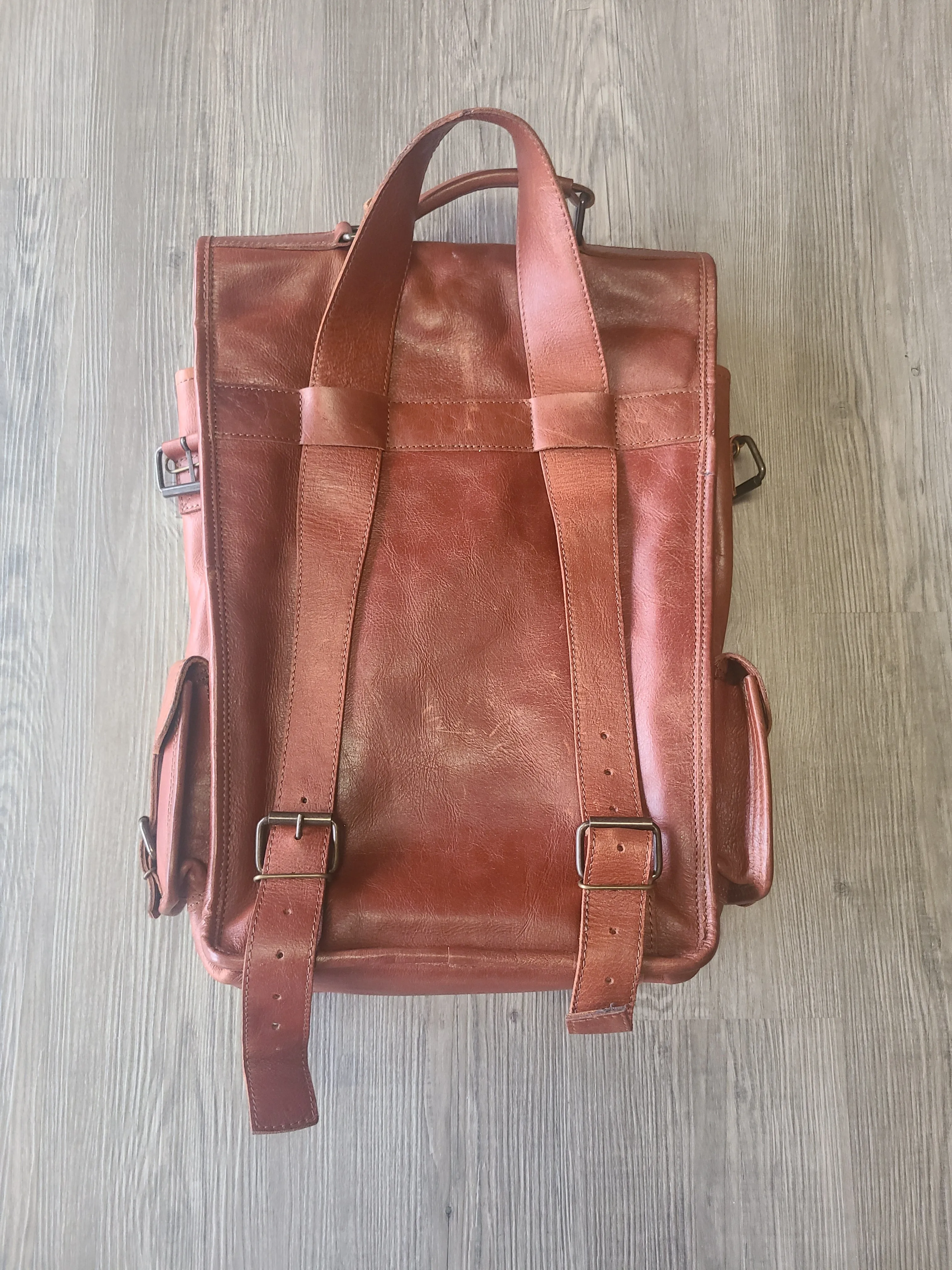 Leather Cowhide Travel Rucksack