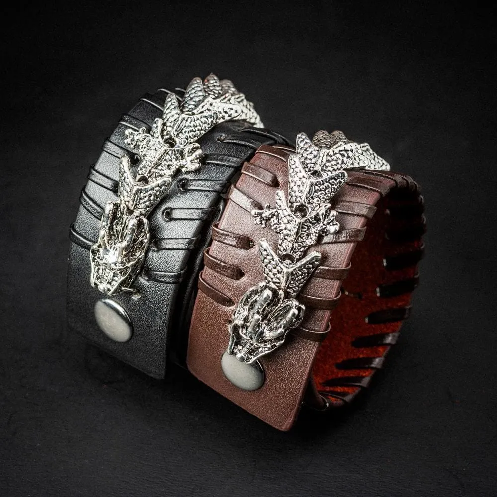 Leather Dragon Cuff