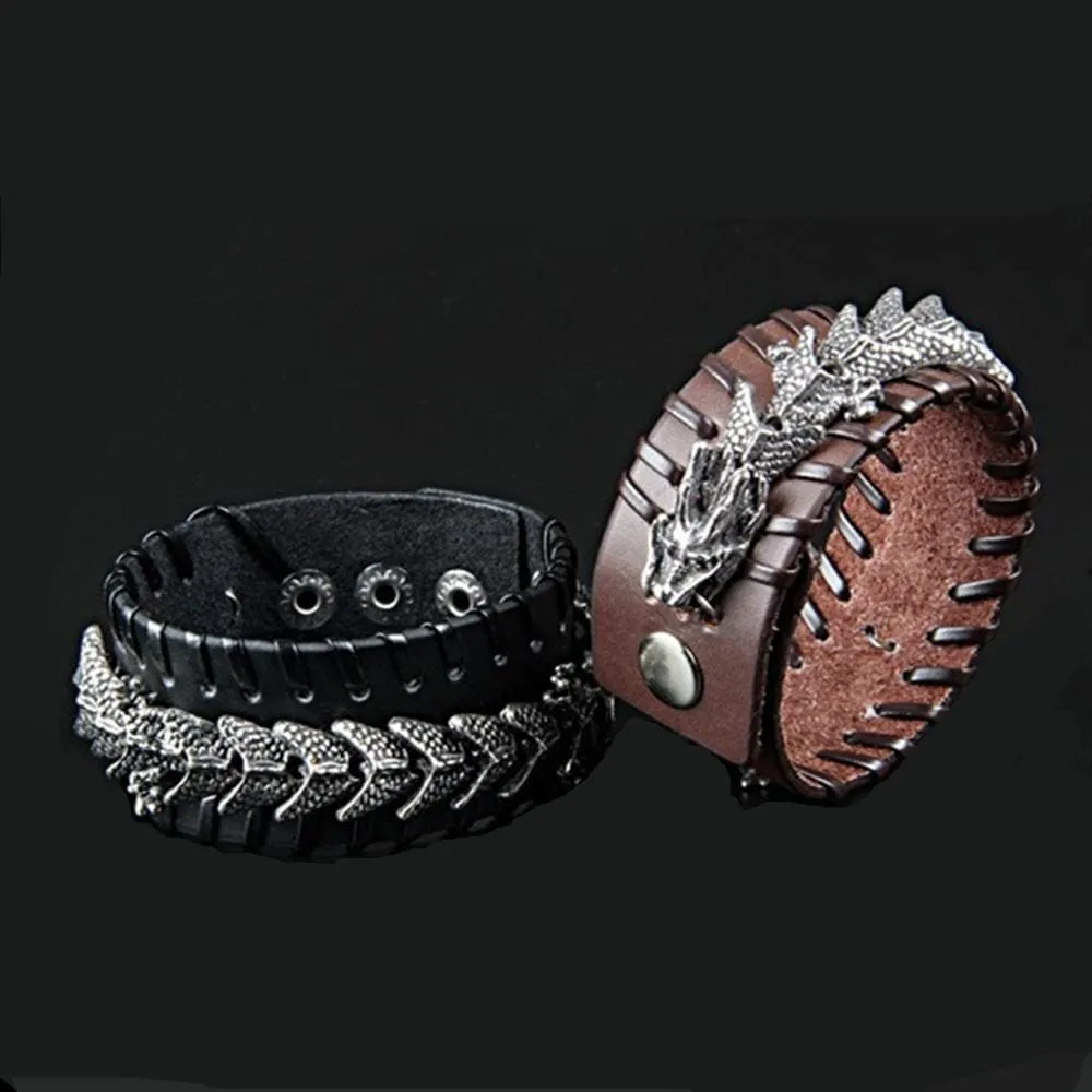 Leather Dragon Cuff