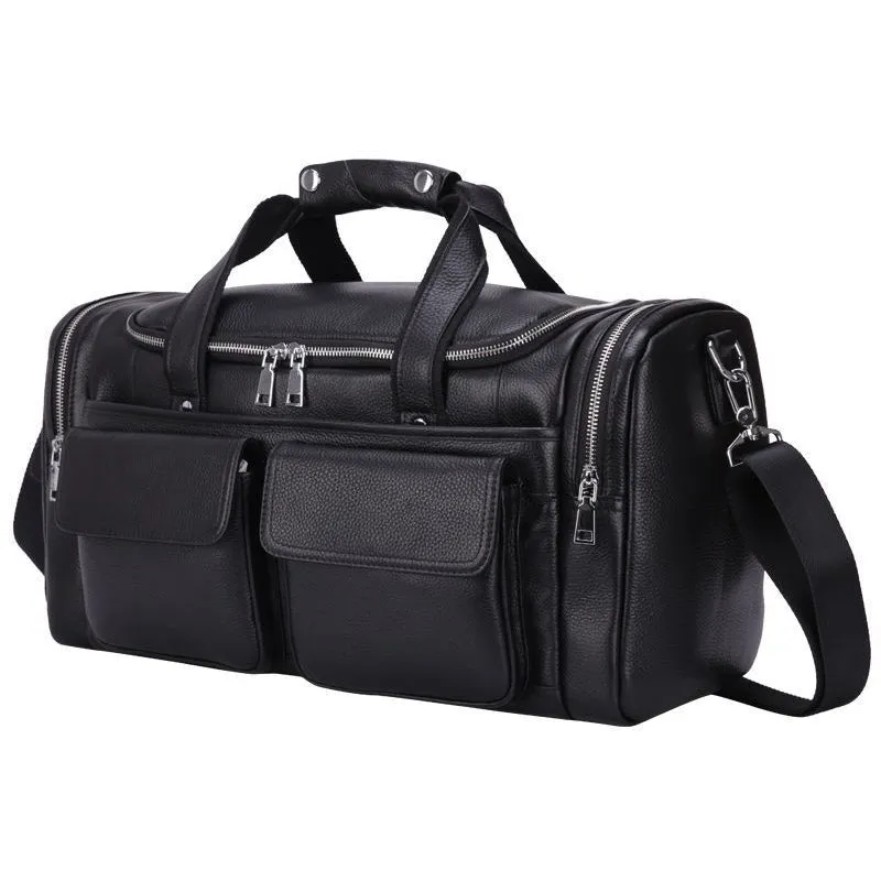 Leather Travel Bag Duffel Bag Gift For Men Shoulder Messenger Duffle Bag Men Business Travel Bag Weekender Bag Overnight Bag