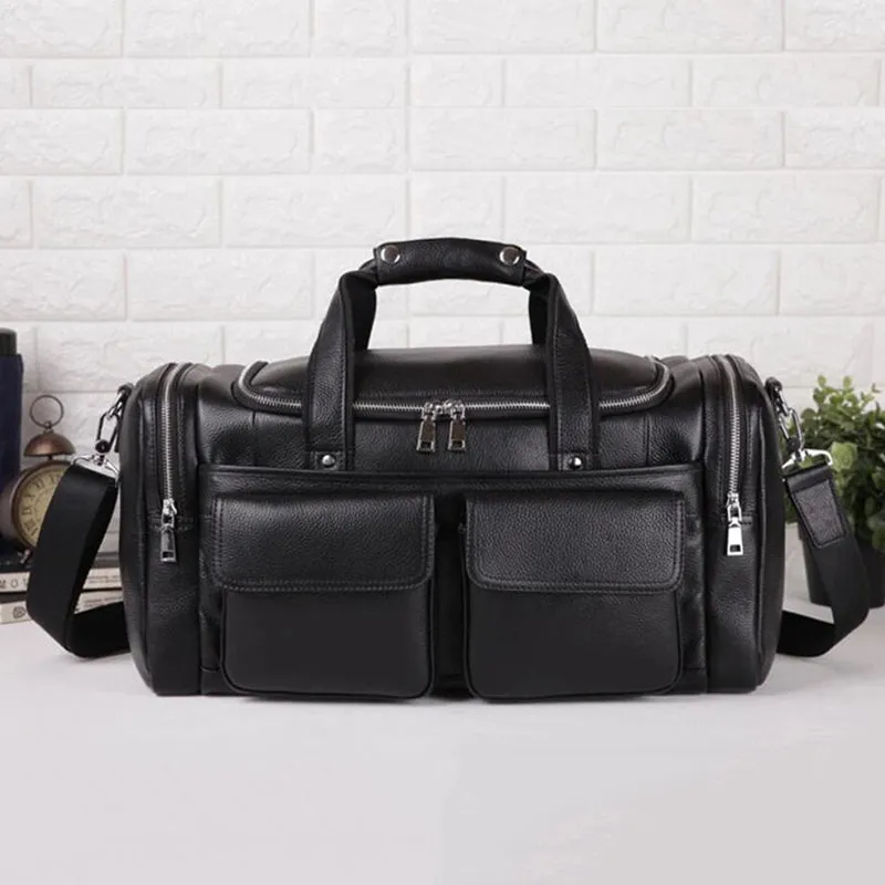 Leather Travel Bag Duffel Bag Gift For Men Shoulder Messenger Duffle Bag Men Business Travel Bag Weekender Bag Overnight Bag