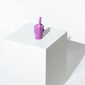 Lit Palms Organic Middle Finger Candle - Purple