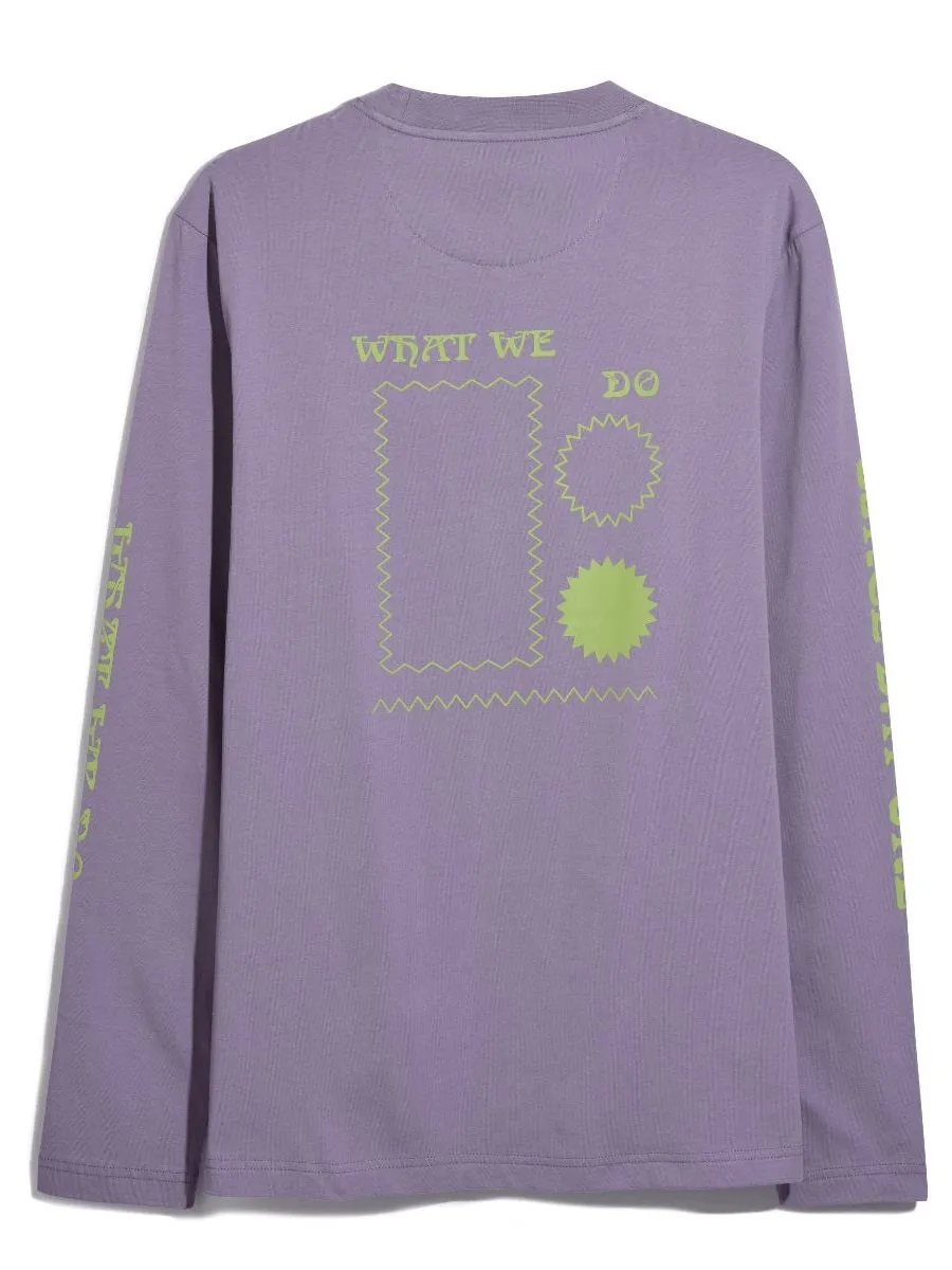 Lopez Graphic Long Sleeve Tee In Dusty Purple