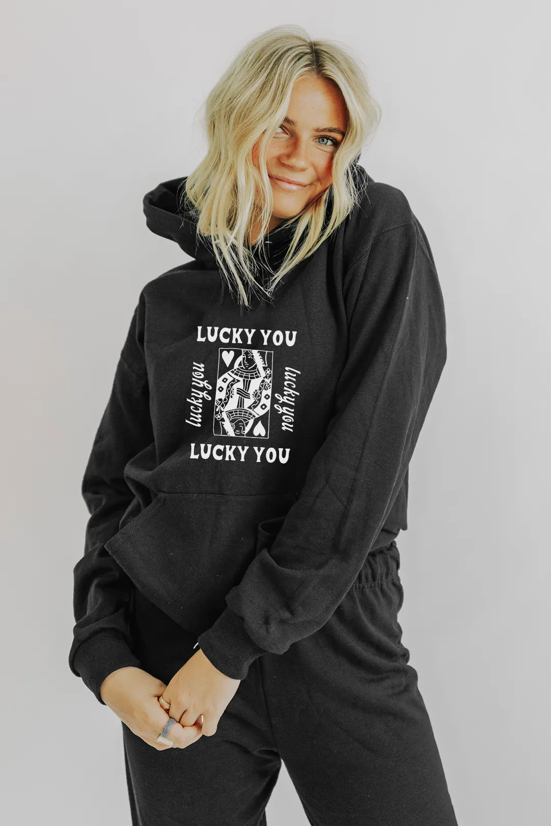 Lucky You hoodie - Black