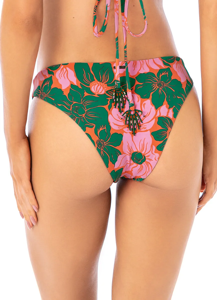 Maaji Floral Stamp Flirt Thin Side Bikini Bottom