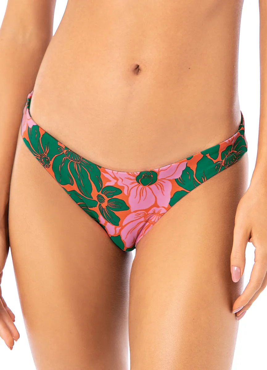 Maaji Floral Stamp Flirt Thin Side Bikini Bottom