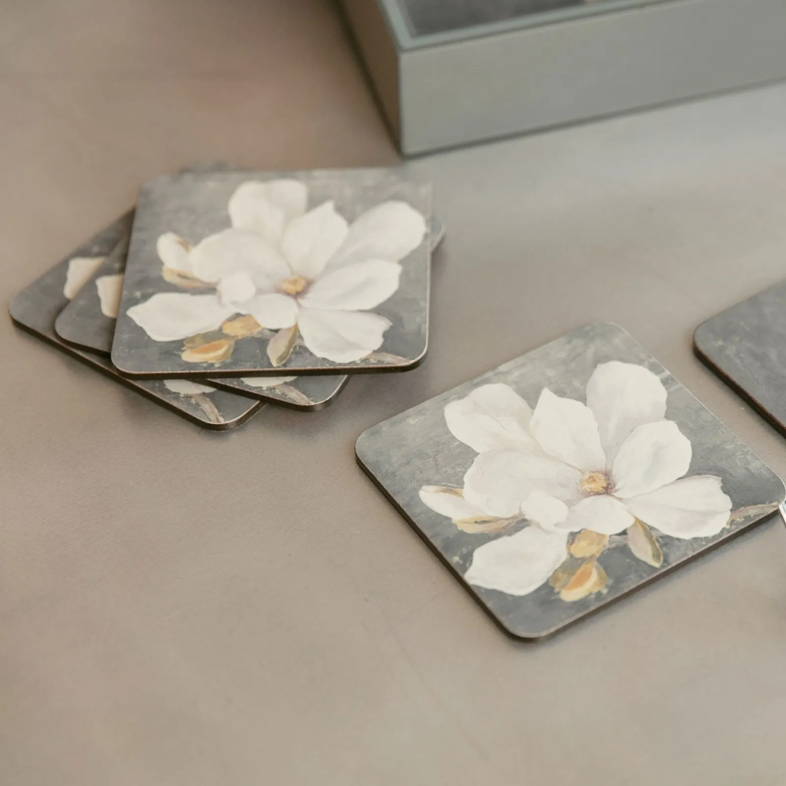 Magnolia Square Art Coasters - Set of 4