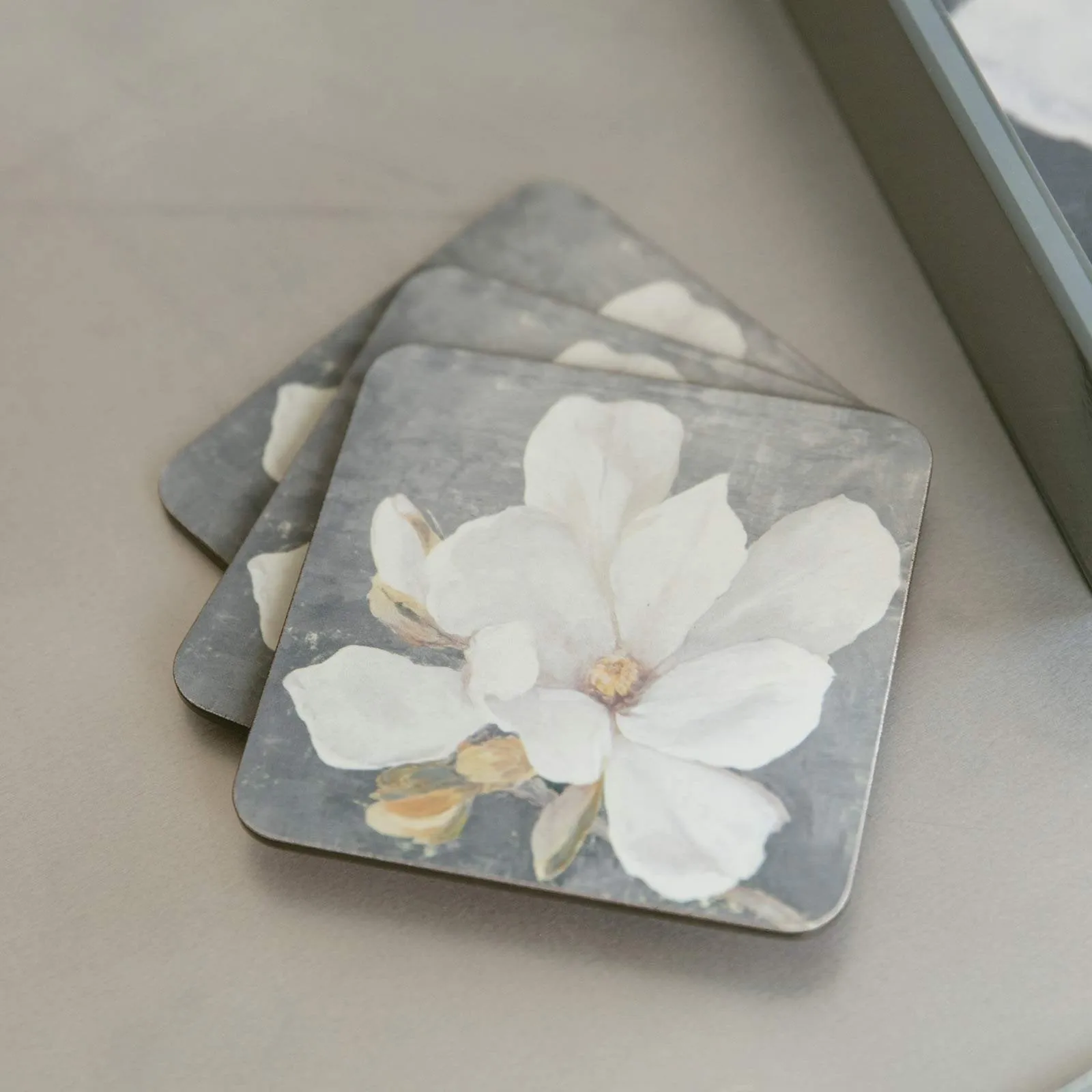 Magnolia Square Art Coasters - Set of 4