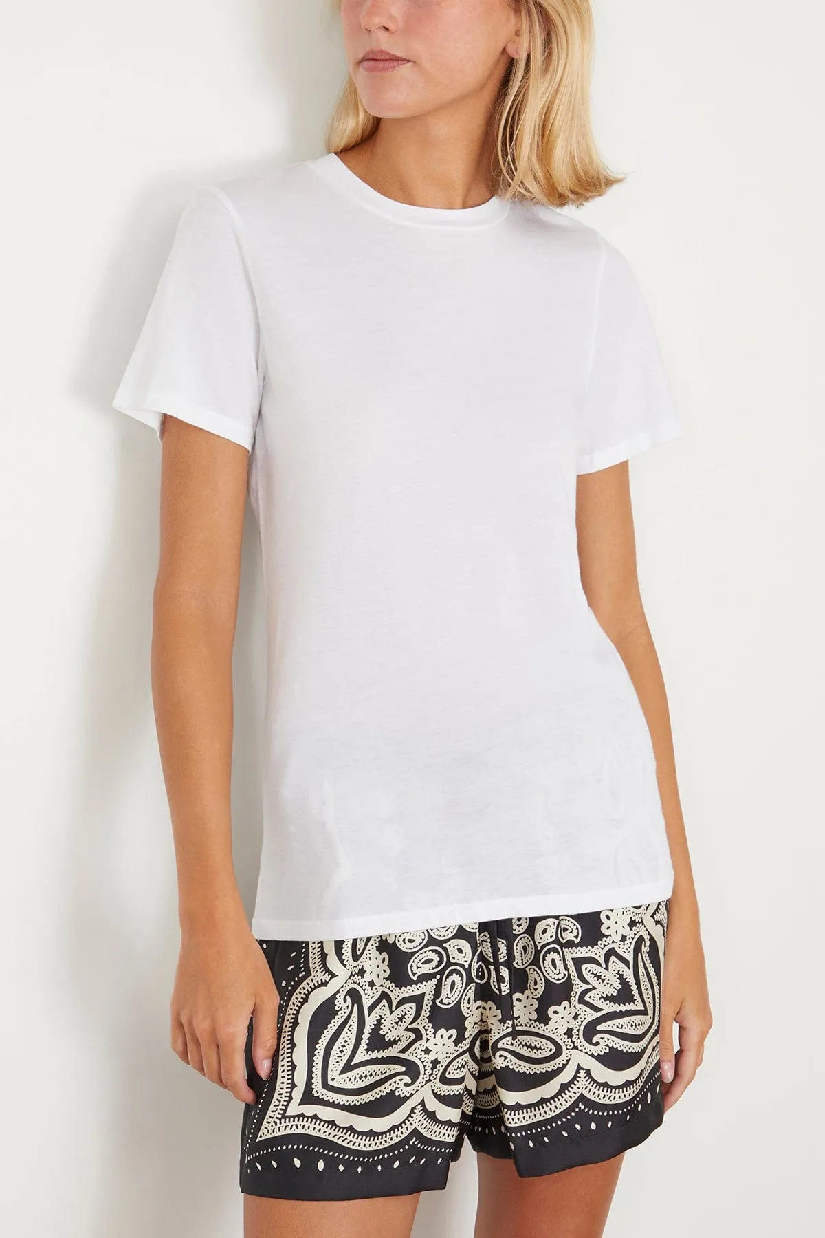 Mariela Crewneck Tee in White