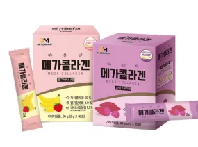 Mega Collagen 30 Sachets Delicious Health Supplements Hyaluronic Acid Vitamin C Probiotics