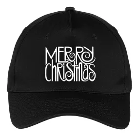 Merry Christmas Graphic Printed 5 Panel Twill Caps