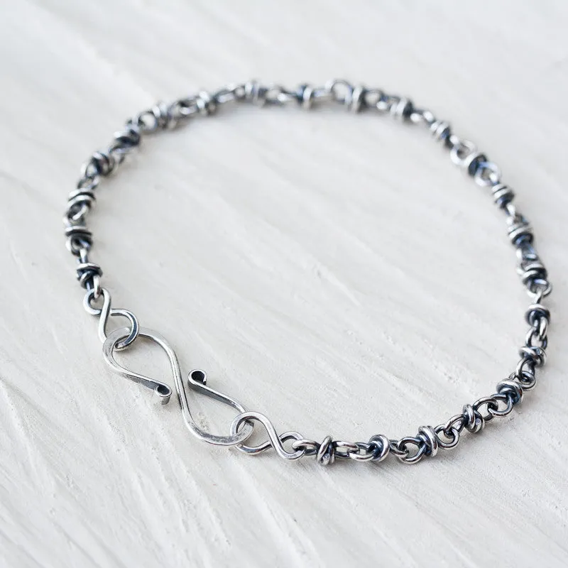 Minimalist Sterling Silver Chain Bracelet, Sterling Silver