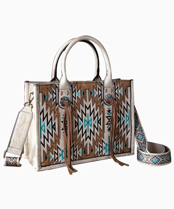 Montana West Southwestern Aztec Crossbody Tote Bag