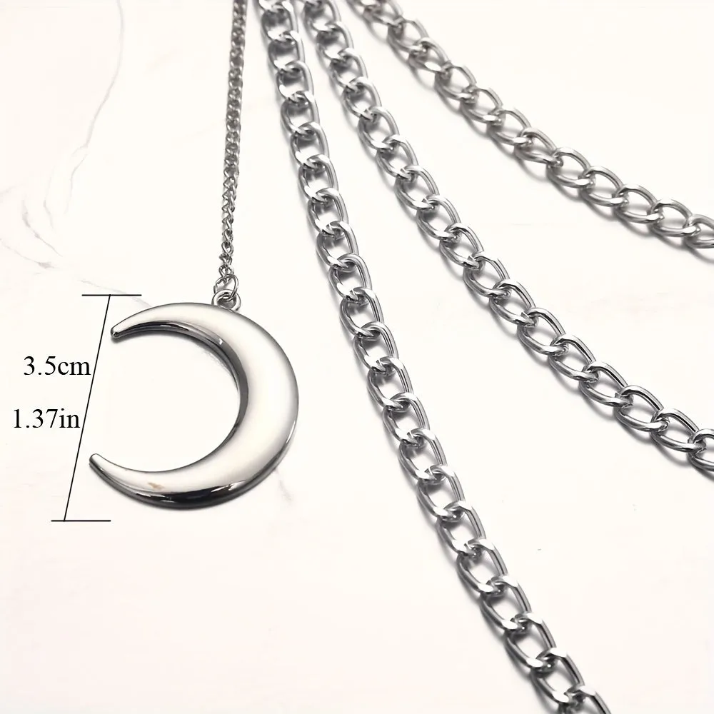 Moon Pendant Pants Chain Punk Chains Harajuku Goth Jewelry Gothic Rock Emo Accessories For Men