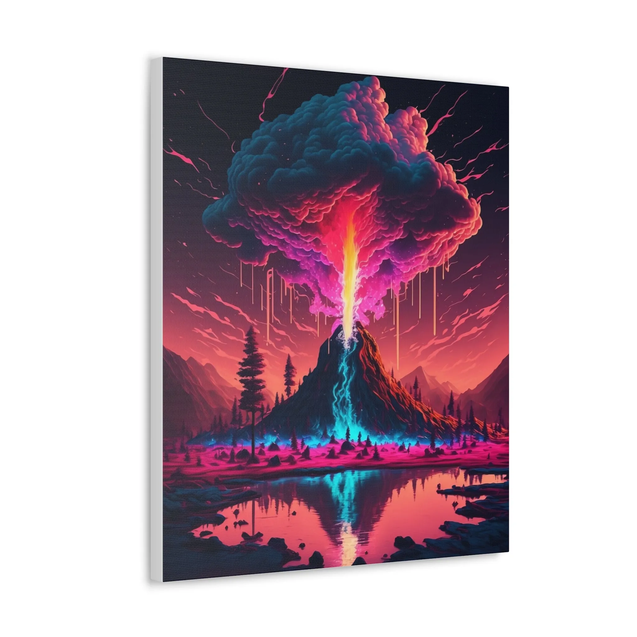 Mystic Mountain Etheric Eruption Canvas Spiritual Decor