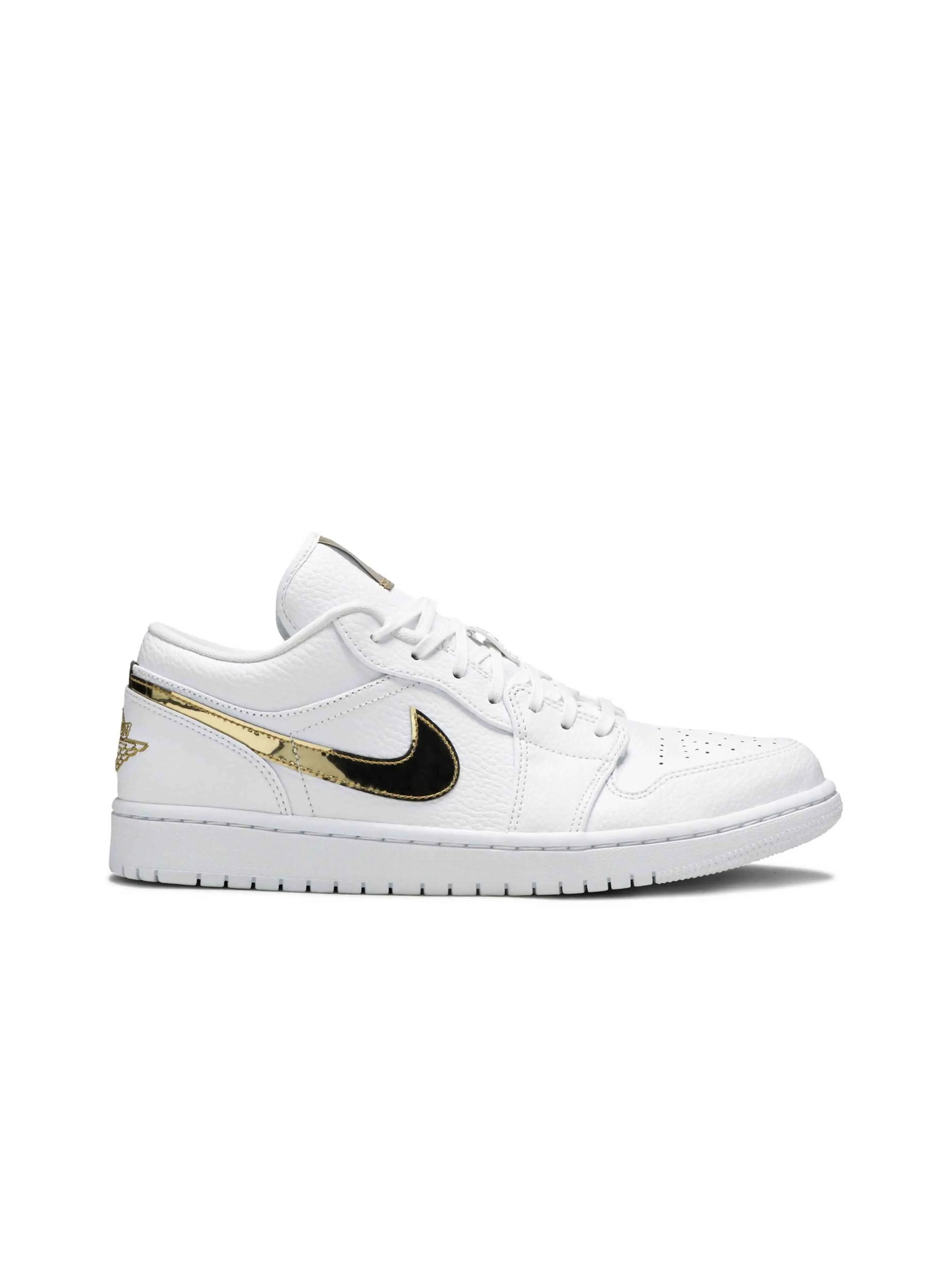 Nike Air Jordan 1 Low White Metallic Gold [W]